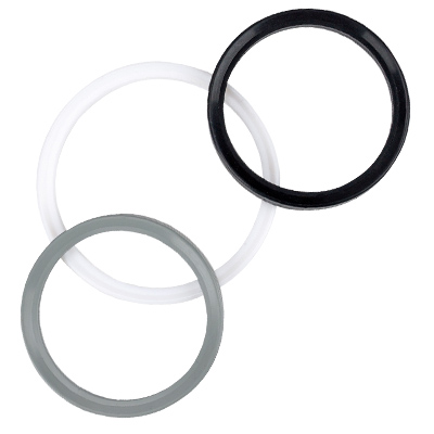 Group of Black, white and gray APC style gaskets