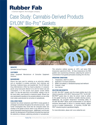 GYLON® Bio-Pro™ in einer Cannabis-Extraktionsanwendung
