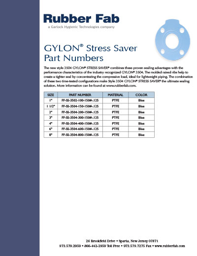 GYLON® STRESS SAVER® Joints à brides