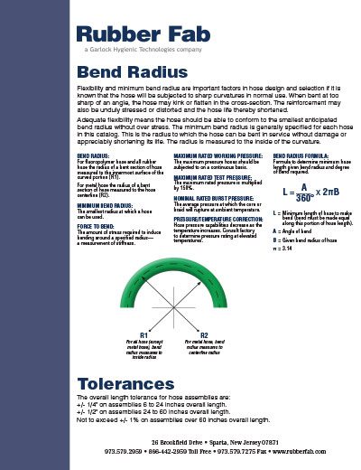 Measuring Bend Radius of a Hose
