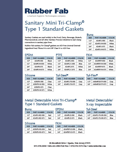 Tri-Clamp® Mini Gaskets
