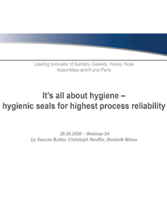 Hygienic Seals for Highest Process Reliability