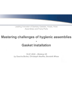 Mastering Challenges of Hygienic Assemblies
