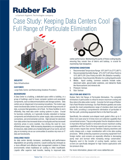 Keeping Data Centers Cool: Full Range of Particulate Elimination